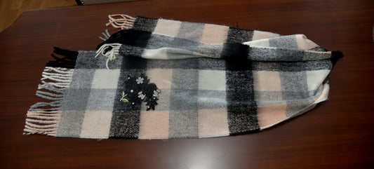 Plaid Winter Scarf or Shoulder Wrap - Elegant Warmth