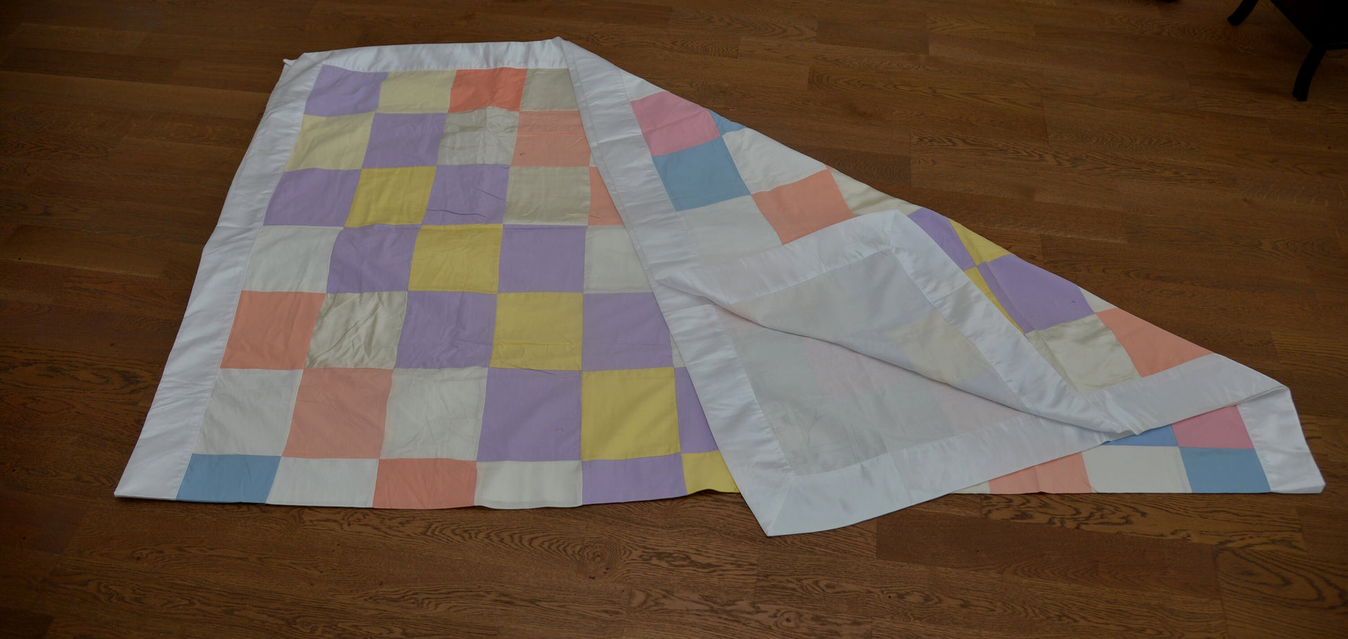 Pastel Patchwork Quilted Multi-Purpose Throw