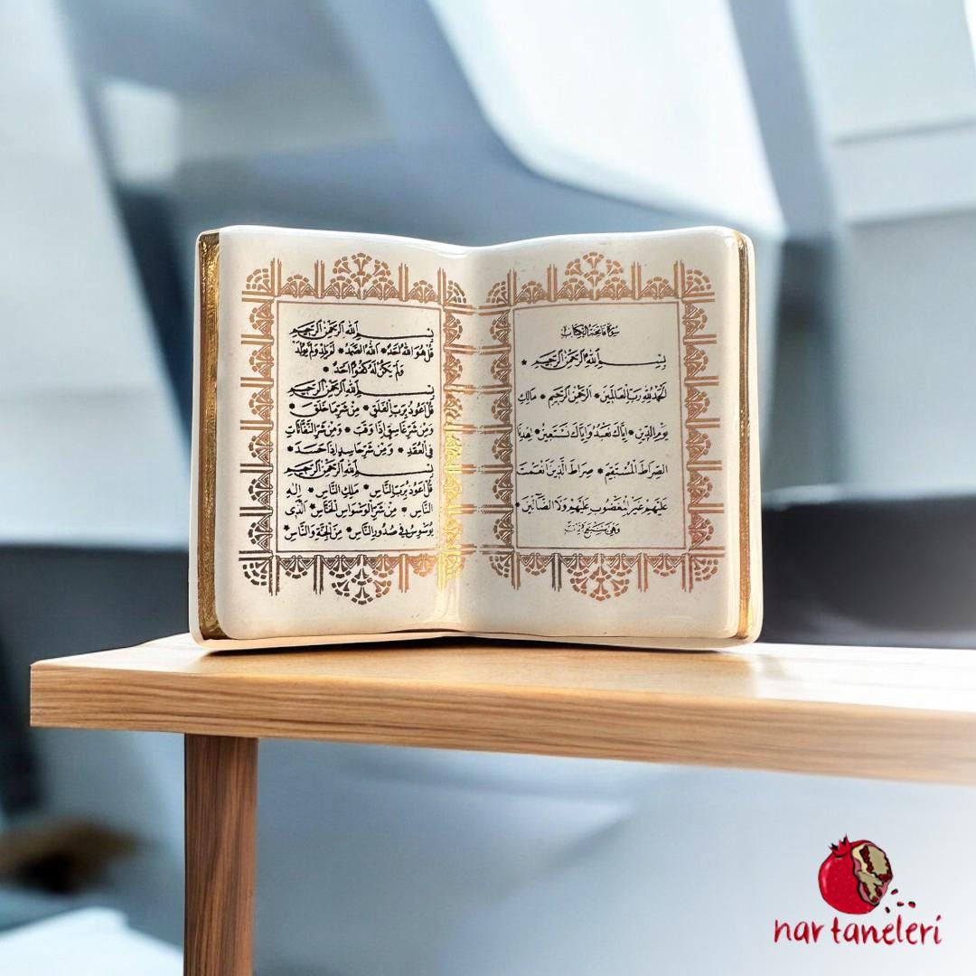Decorative Porcelain Book with Ayat