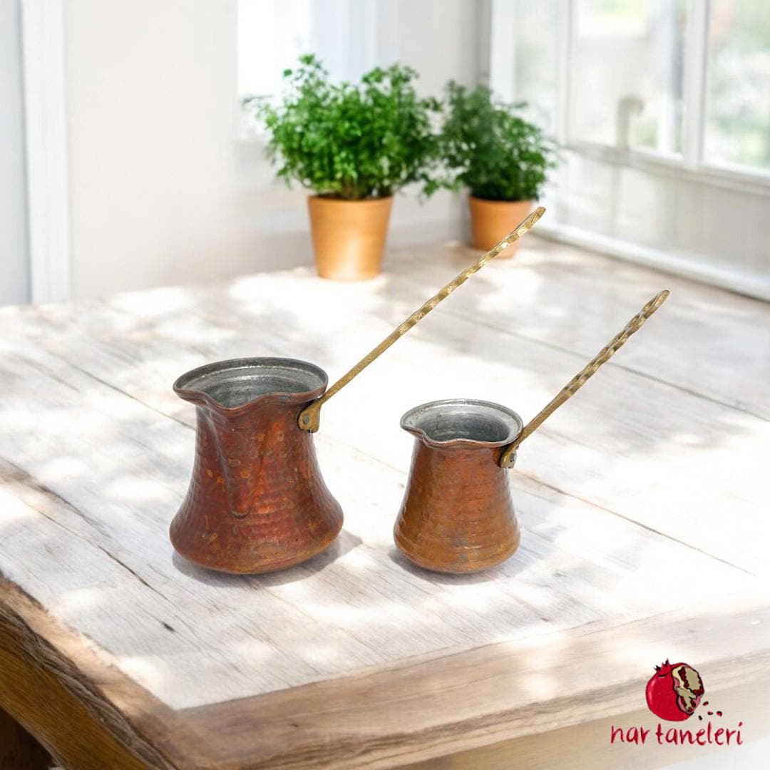Handmade Copper Coffee Pot Set