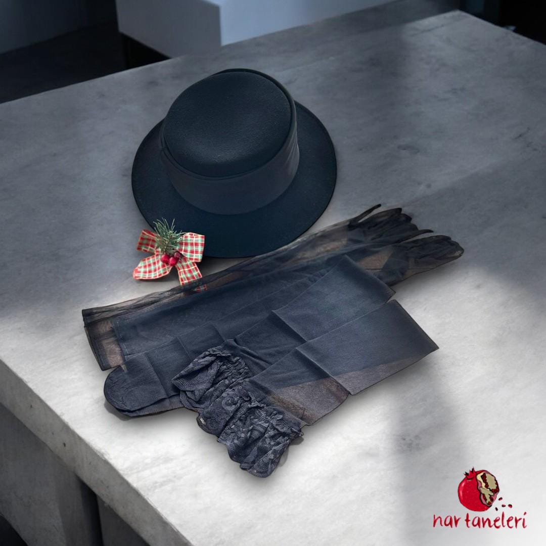 Elegant Trio Set: Hat, Stockings, and Gloves
