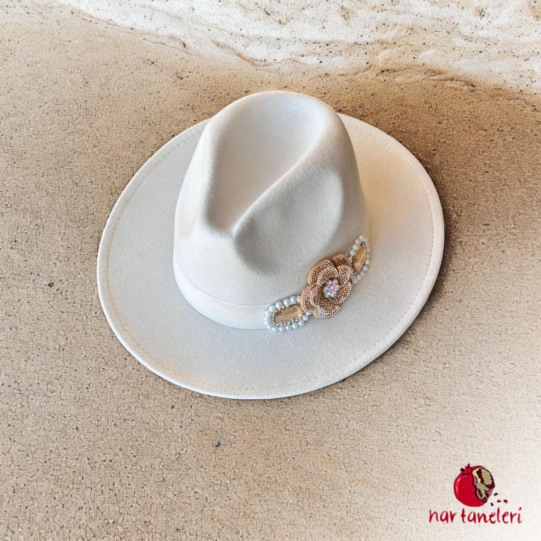 Unique Handmade White Cowboy Hat