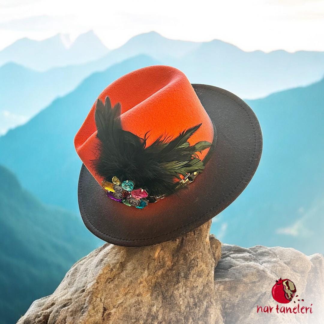 Custom Made Feather Detail Cowboy Hat